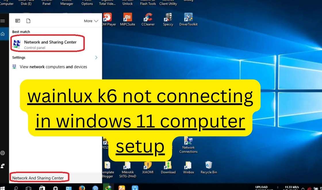 wainlux k6 not connecting in windows 11 computer setup